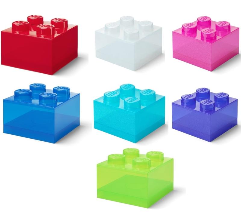 Purple Clear Brick Shaped Storage Box