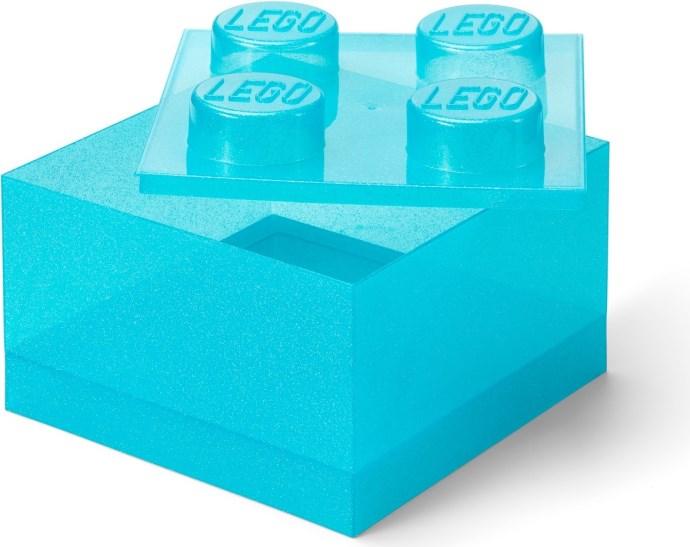 Light Blue Clear Brick Shaped Storage Box