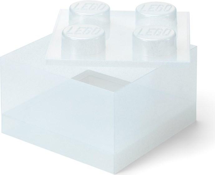 White Clear Brick Shaped Storage Box