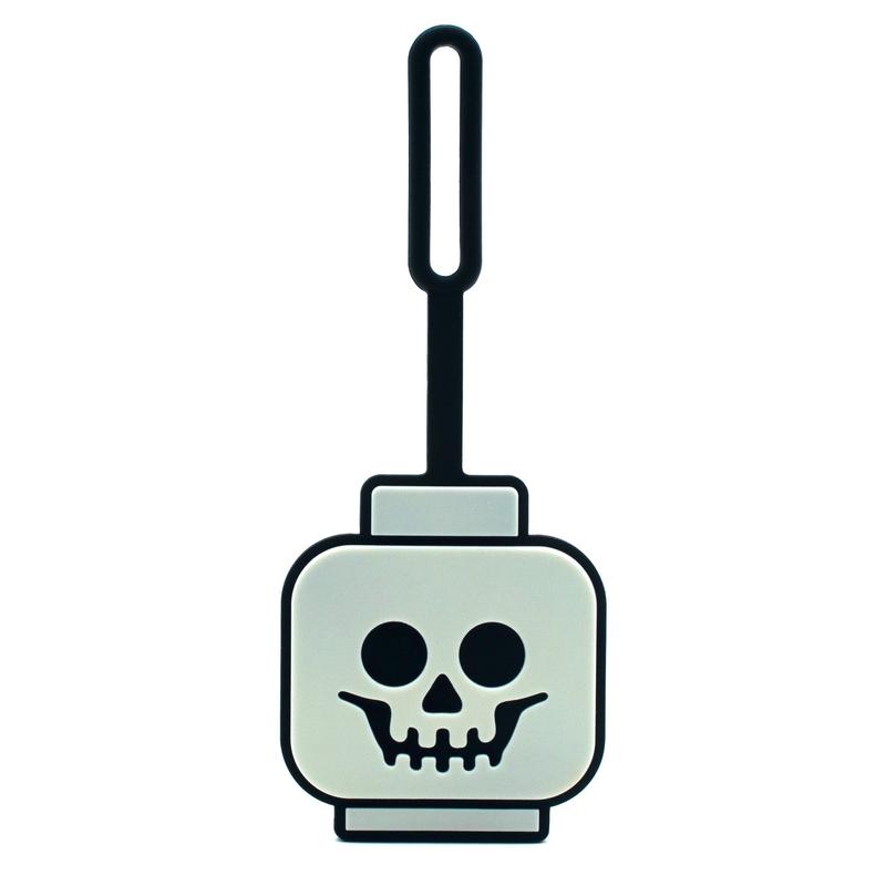Skeleton Head Glow In The Dark Bag Tag
