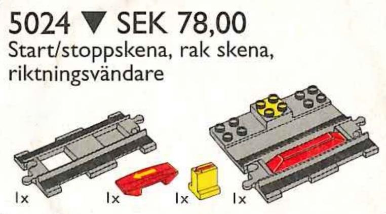 Duplo Start / Stop Rail, Single Rail, Change of Direction Switch