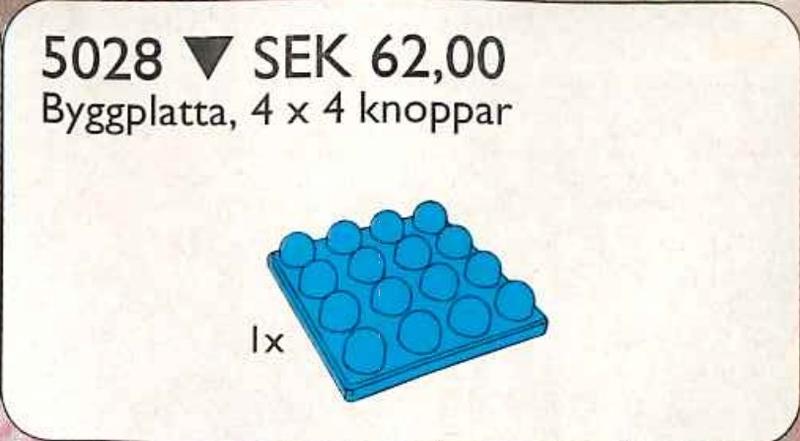 Duplo Primo Plate 4 x 4 Blue