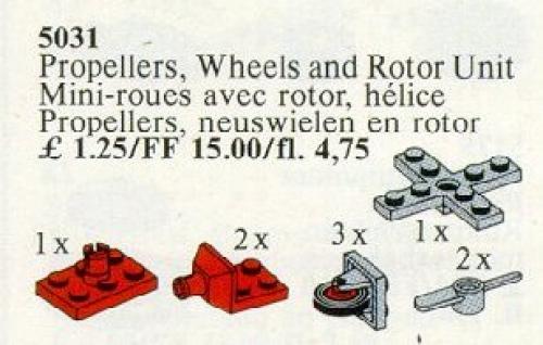 2 Propellers, 3 Nose Wheels and Rotor Unit