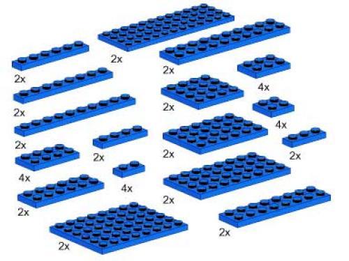 Plates Assorted Blue