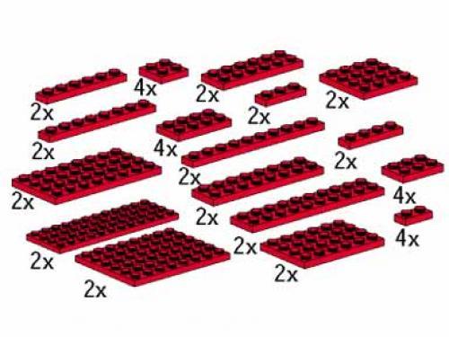 Plates Assorted Red