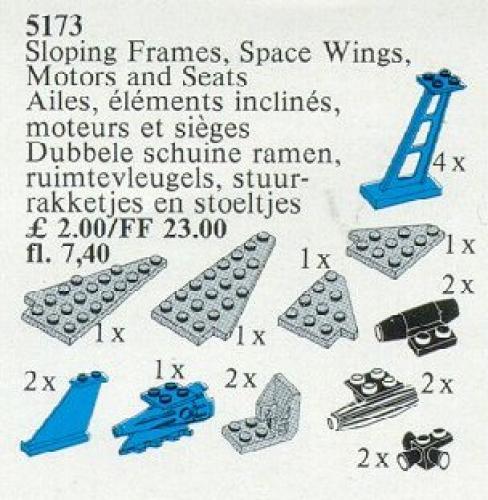 Space Wings, Sloping Frames, Space Motors and Seats