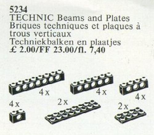 20 Technic Beams and Plates Black