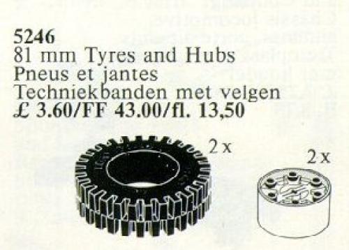 2 Tyres and Hubs 81 mm