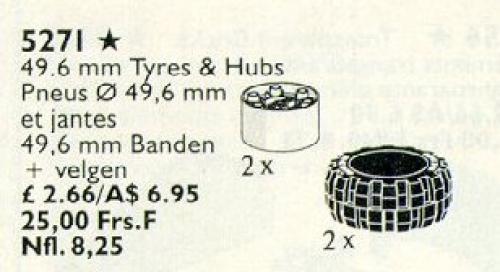 Tyres and Hubs 49.6 mm White
