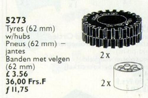Tyres and Hubs 62 mm