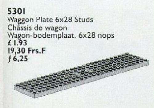 Wagon / Carriage Plate 6 x 28, Grey
