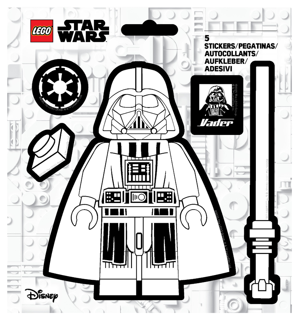 Star Wars Darth Vader Black and White Stickers