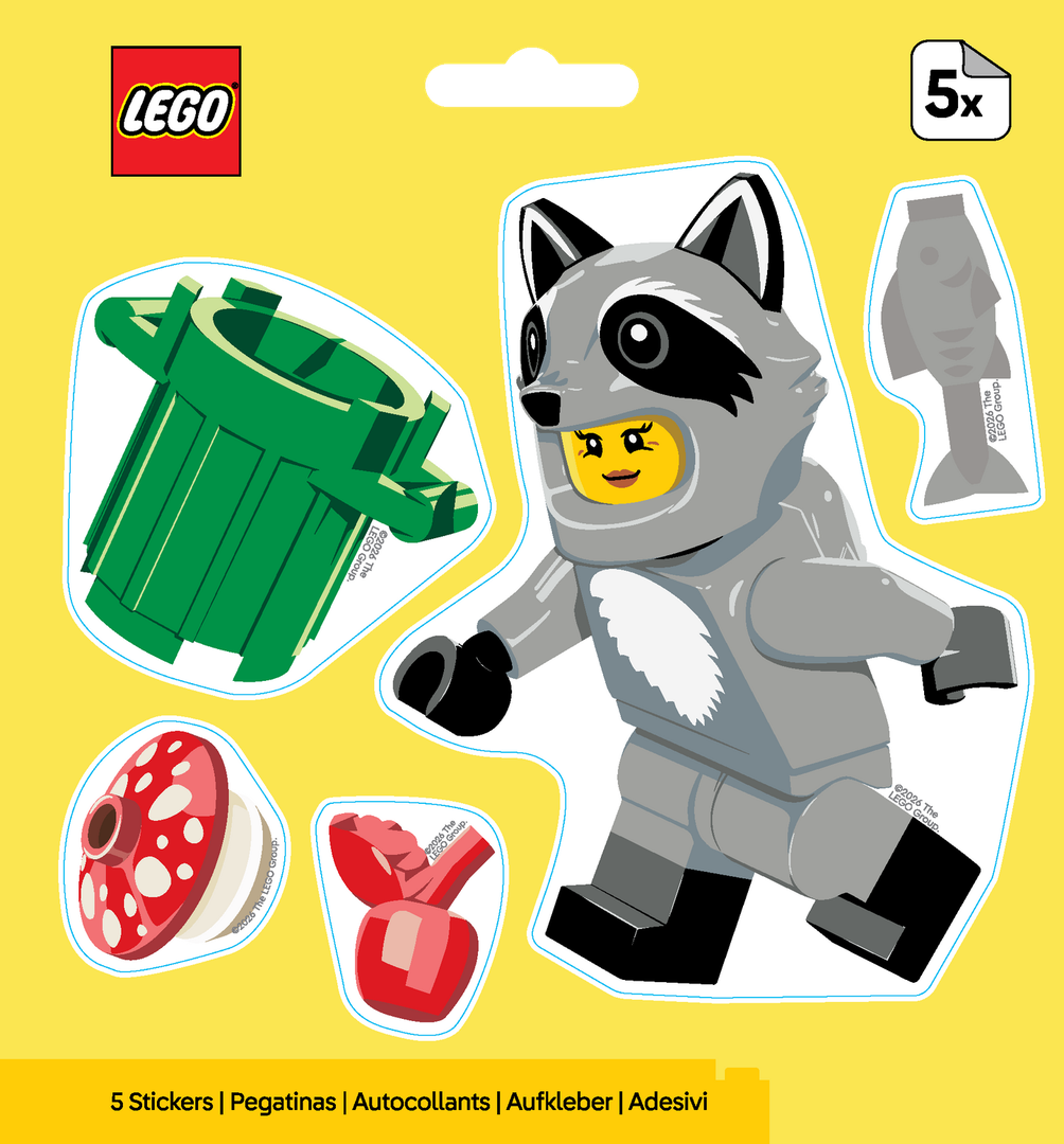 Raccoon Costume Fan Stickers