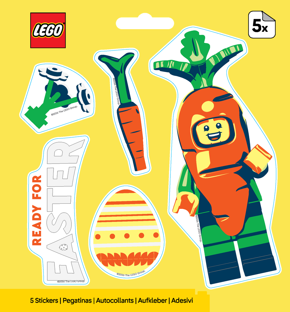 Easter Carrot Suit Guy Stickers