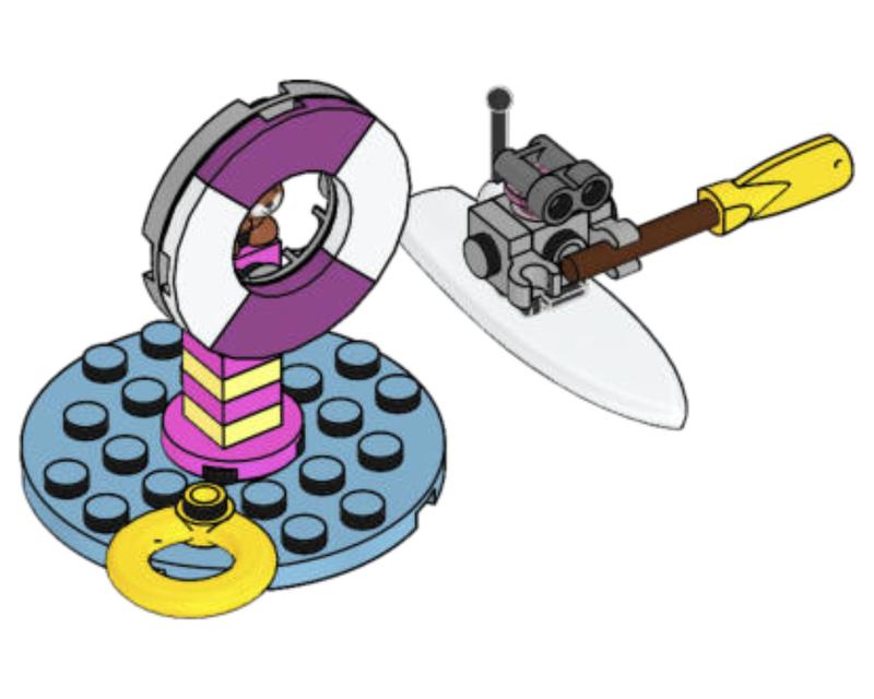 Robot on paddleboard