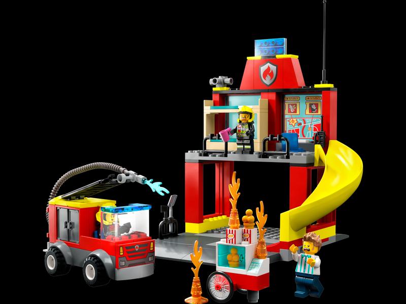 Fire Station and Fire Engine
