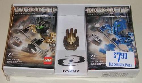 Bionicle twin-pack with gold mask