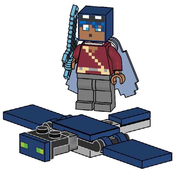 Hero with Elytra and Phantom