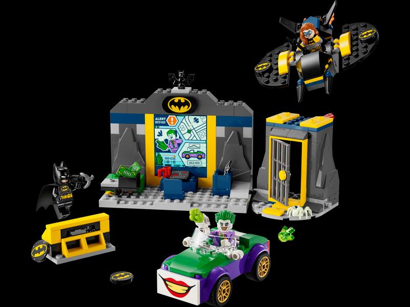 The Batcave with Batman, Batgirl and The Joker