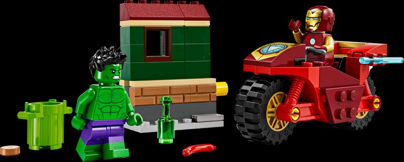 Iron Man with Bike and The Hulk