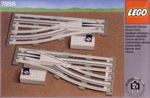 Left and Right Manual Points with Electric Rails Grey 12V