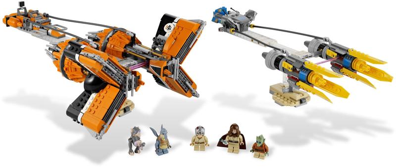 Anakin Skywalker and Sebulba's Podracers