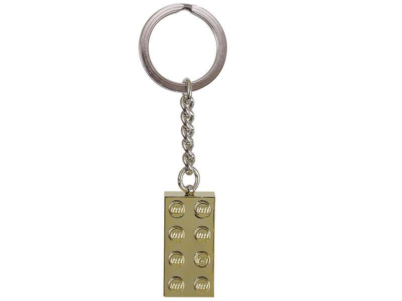 Gold 2 x 4 Stud Key Chain