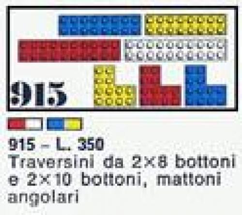 6 bricks with 16 and 20 studs and 3 Angle Bricks