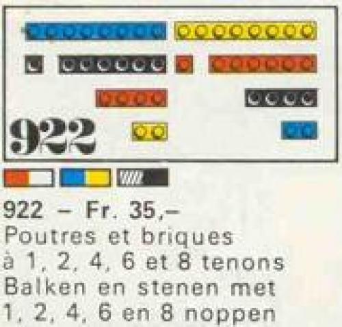 28 bricks with 1, 2, 4, 6 and 8 studs
