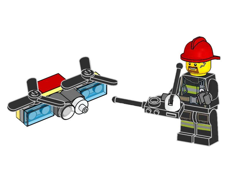 Fireman and Drone