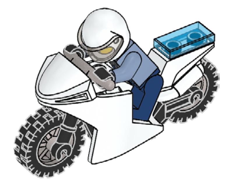 Policeman and Motorcycle