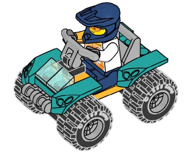Stuntman with Quad Bike