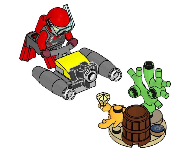 Diver with Underwater Scooter