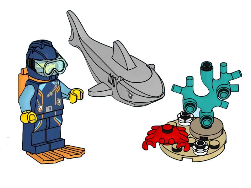 Diver and Shark