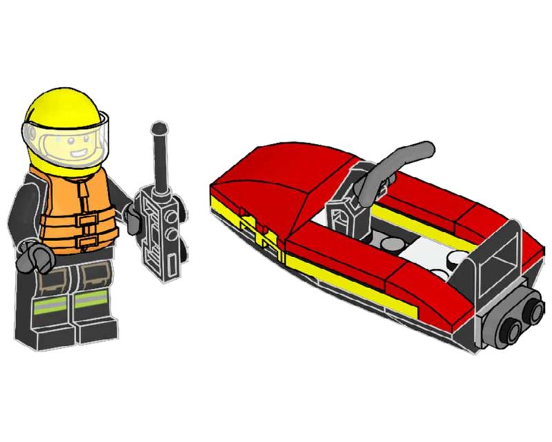 Fireman with Water Scooter