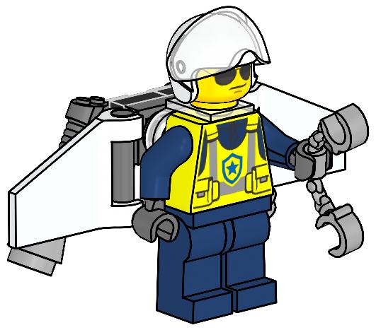 Police Officer with Jet Pack