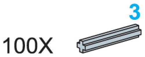 3-Stud Axles (Pack of 100)