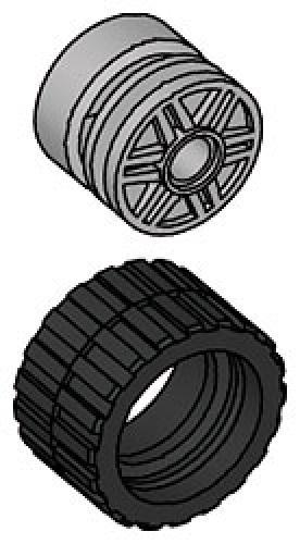 Small Wide Tire & Hub