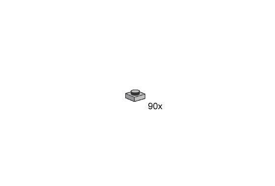 1x1 Stud Medium Grey