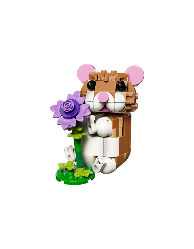 Cute Hamster with a Flower