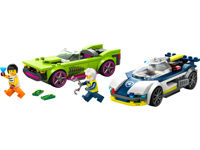 Police Car and Muscle Car Chase